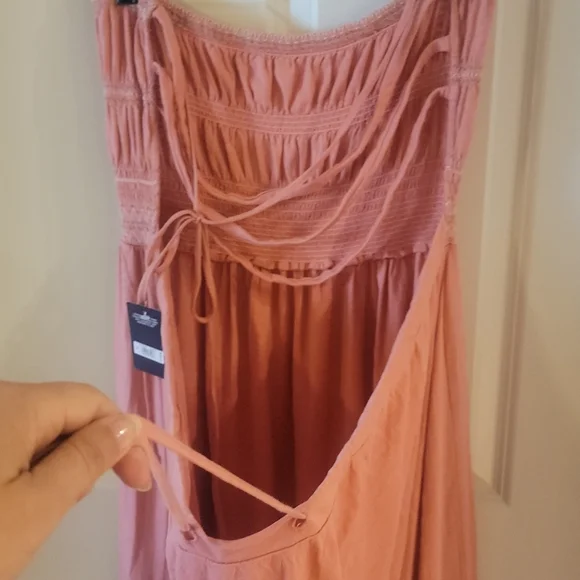 Lucky Brand Apricot Boho knit maxi dress size XL - Picture 7 of 12